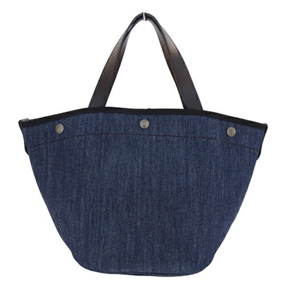 Prada PRADA Bag Women's Tote Shoulder 2way Denim Leather Navy Black 1BG244 - Picture 2 of 13